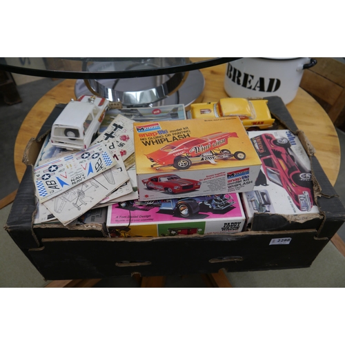 2288 - A box of medal retro car kits