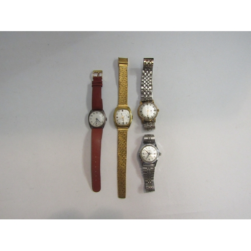 4484 - A jewellery cabinet and four gent's wristwatches including Sekonda