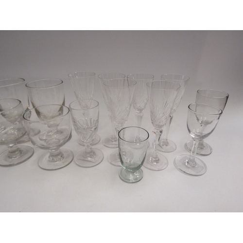 4485 - Georgian and later drinking glasses including wrythen design and wine