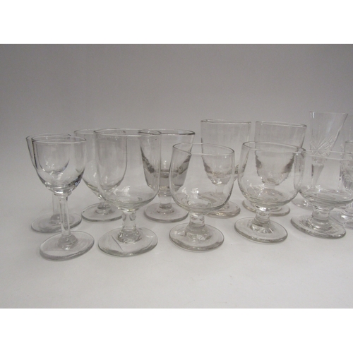 4485 - Georgian and later drinking glasses including wrythen design and wine