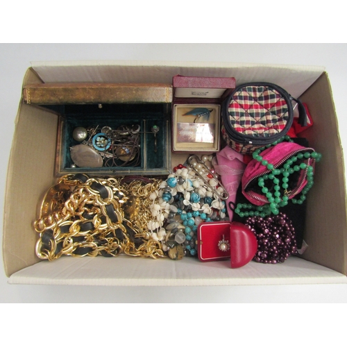 4494 - A box of costume jewellery including Lola Rose necklace, watches etc.