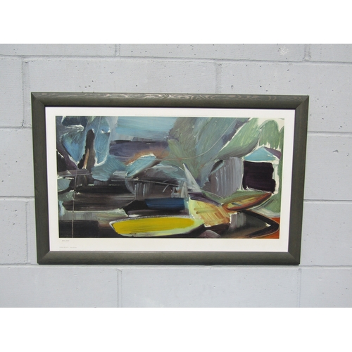 7598 - IVON HITCHENS (1893-1979): A limited edition print 'Three Boats', numbered in pencil 236/375 but uns... 