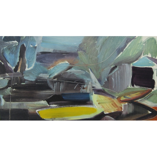 7598 - IVON HITCHENS (1893-1979): A limited edition print 'Three Boats', numbered in pencil 236/375 but uns... 