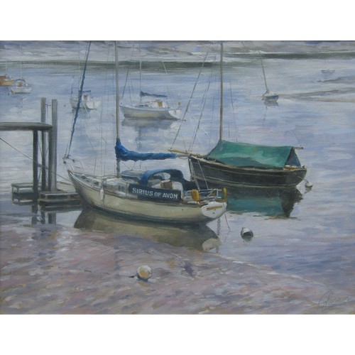 7530 - GEOFF HARMER (Contemporary Essex Artist): A framed oil on board, 