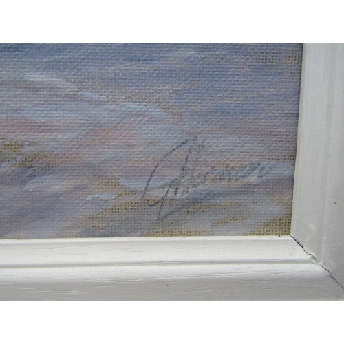 7530 - GEOFF HARMER (Contemporary Essex Artist): A framed oil on board, 