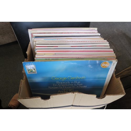 1413 - Two boxes of classical music vinyl LP records  (D)