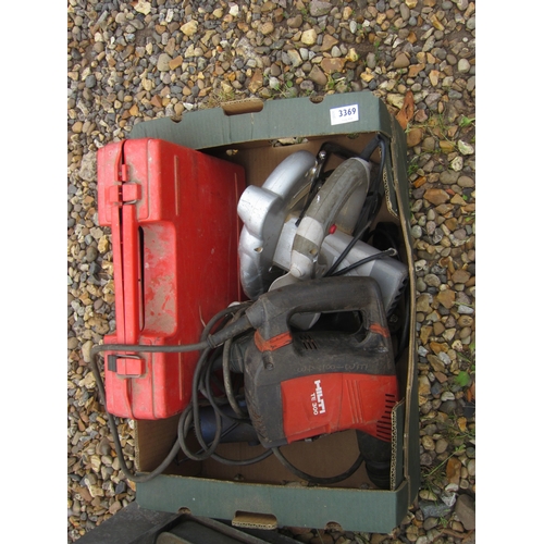 3369 - A box of power tools.  DTI Failure: Please see information pages