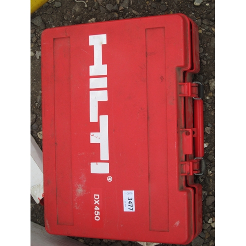 3477 - A cased Hilti DX450 rivet gun