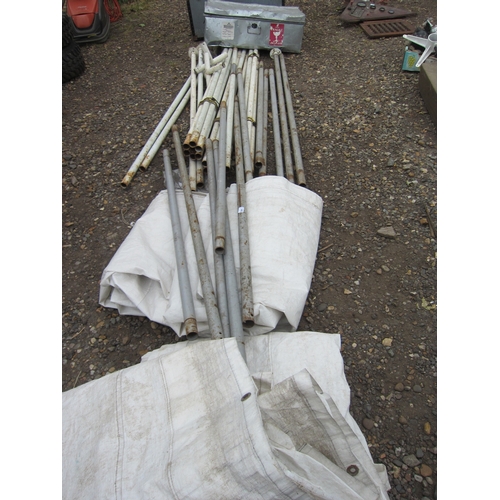 3482 - A quantity of marquee poles and panels