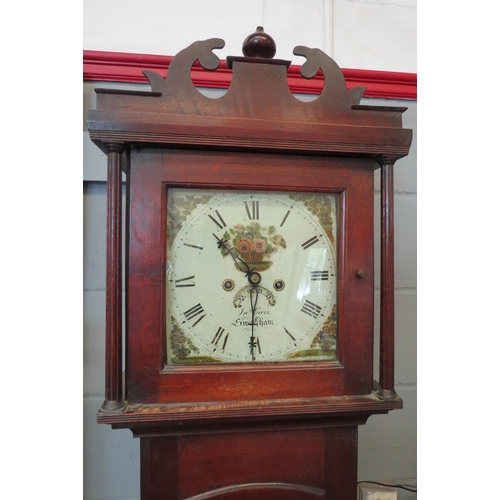 1083 - A George III John Carr of Swaffham long case clock, housed within a country oak case. With key, wind... 