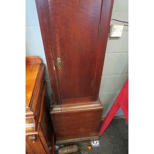 1083 - A George III John Carr of Swaffham long case clock, housed within a country oak case. With key, wind... 