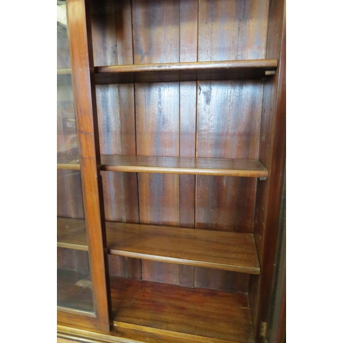 1094 - An early 20th Century bureau bookcase, 207cm tall x 85cm wide x 44cm deep         (E) £10-20