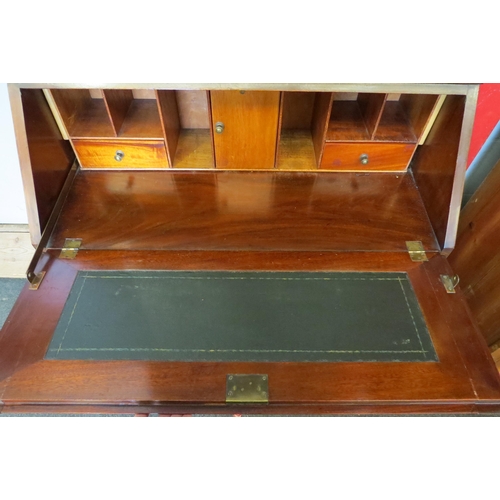 1094 - An early 20th Century bureau bookcase, 207cm tall x 85cm wide x 44cm deep         (E) £10-20