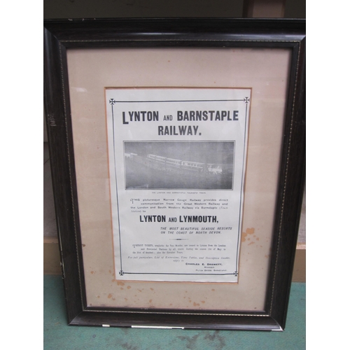 8134 - A Lynton & Barnstaple Railway advertising poster and similar timetable, dated July 3rd - September 3... 