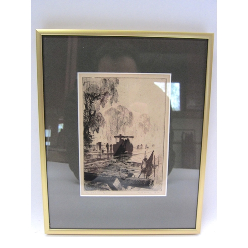 8169 - JOHN LEWIS PALMER (1903-1977) A framed and glazed etching of a Steam Roller, dated 1930 and pencil s... 