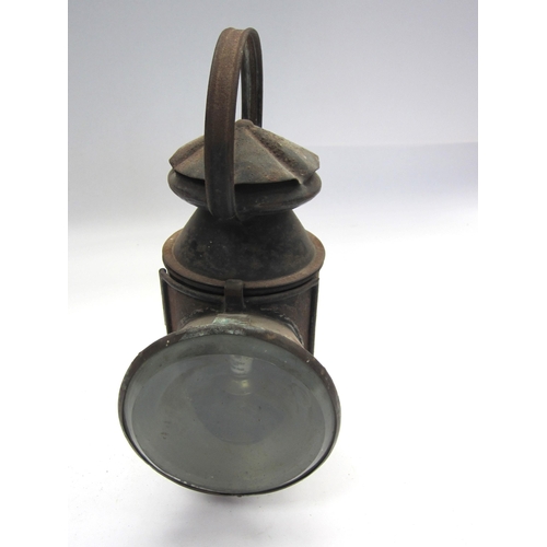 8188 - A three aspect SR handlamp with ceramic and brass burner marked BR/SR, resevoir marked SR stamped SR... 