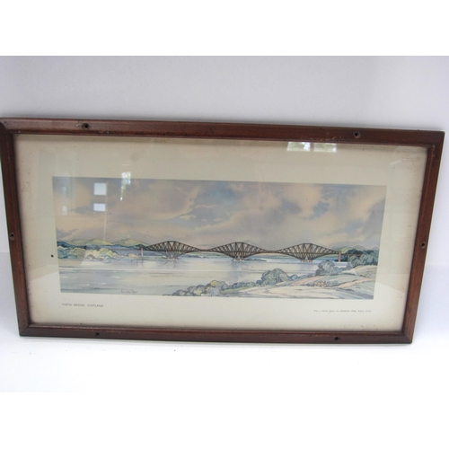 8196 - Two framed and glazed carriage prints of The Forth Bridge, Scotland and Leigh-on-Sea, Essex, both 53... 