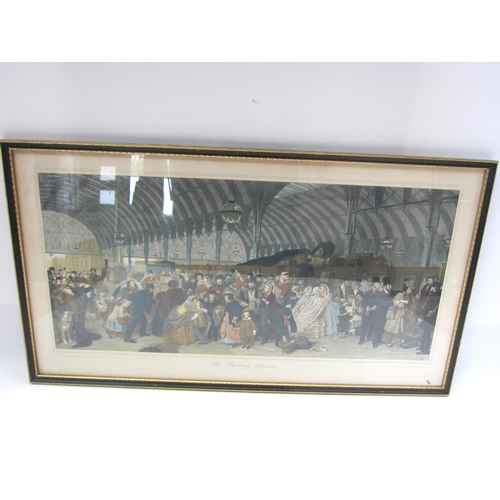 8221 - A framed and glazed print - 'The Railway Station', 63 x 35cm        (E) £5-10    BYGONES