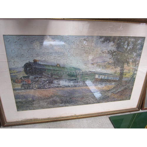 8234 - A framed and glazed 200 piece GWR jigsaw puzzle 'Royal Route to the West', 58.5 x 39cm    (E) £15-20... 