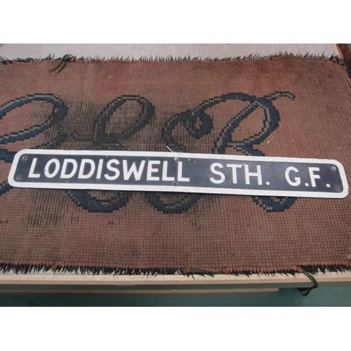 8237 - An aluminium sign - Loddiswell Sth G.F street sign, 79cm long