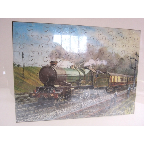 8245 - A framed and glazed 100 piece GWR jigsaw puzzle 'King George VI, 41.5 x 34cm     (E) £10-15 BYGONES