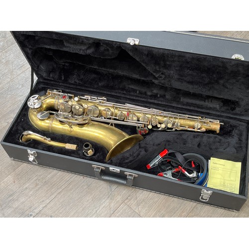 1423 - A Buisson Mark I Paris Model tenor saxophone, serial no. 16294, with fitted hard case    (R) £100