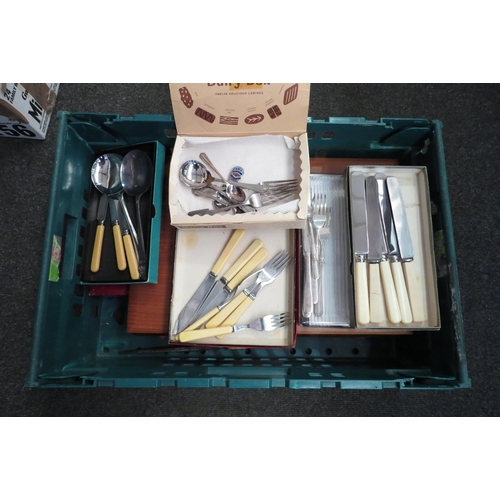 1222 - A quantity of cutlery including canteen by Community