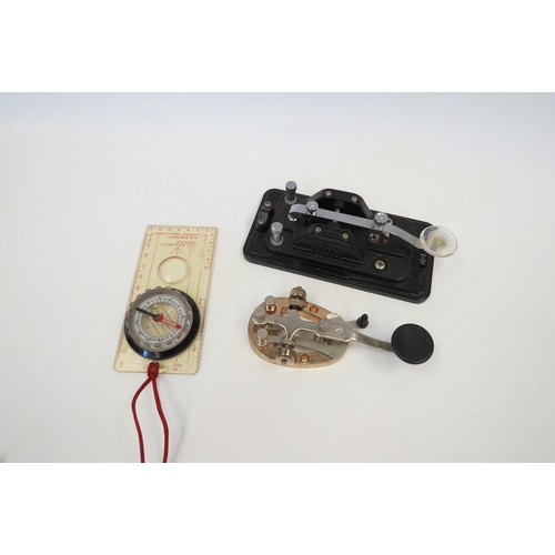 1317 - Two post-war Japanese made morse code tappers and a military issue Suunto compass (3)