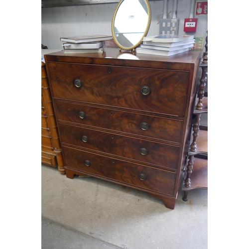 2088 - A 19th Century secretaire chest fitted top drawer