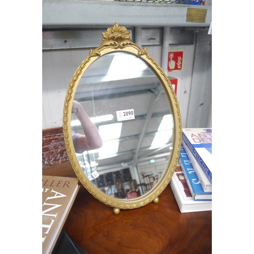 2090 - A gilt table mirror