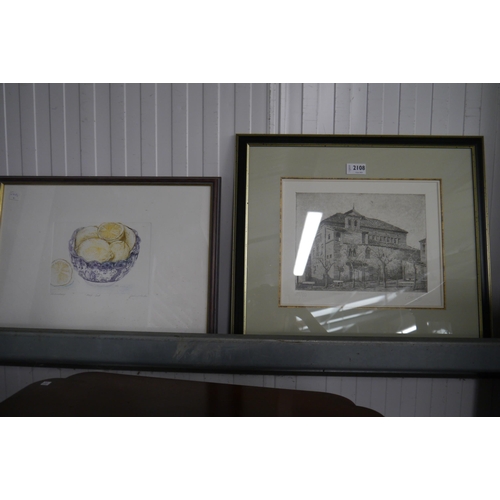 2108 - Two limited edition engraved prints, pencil signed   (R)