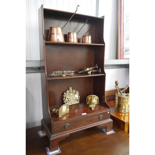 2123 - A mahogany waterfall bookcase   (R) £45