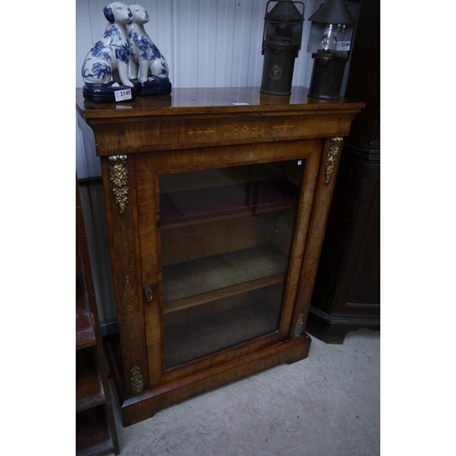 2143 - A Victorian burr walnut ormolu mounted cabinet   (R) £100