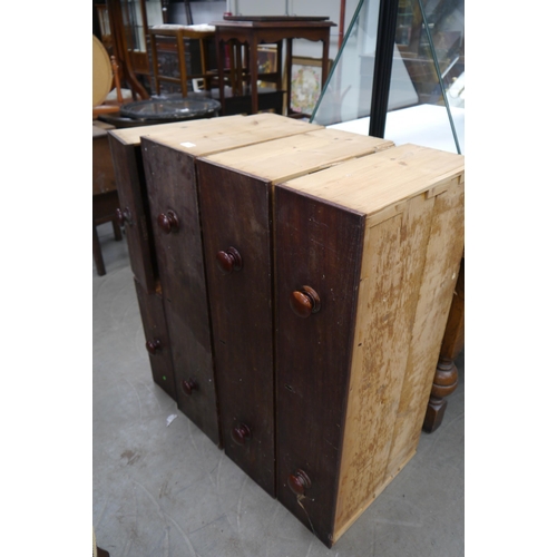 2227 - Five Victorian mahogany and pine drawers   (R) £15