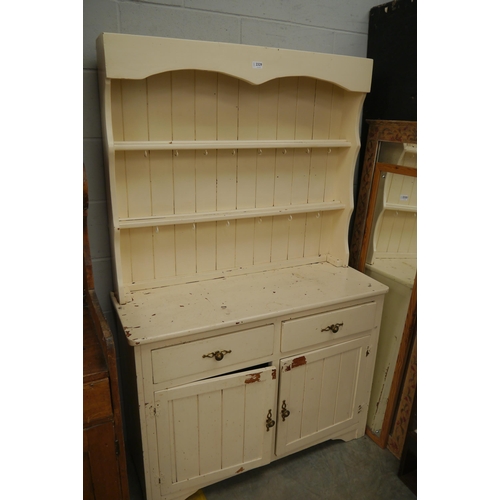 2329 - A painted pine kitchen dresser