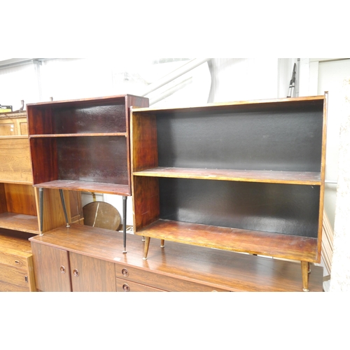 2335 - Two 1960's  bookcases on legs