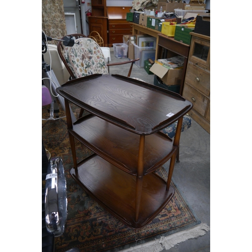 2356 - An Ercol three tier tea trolley