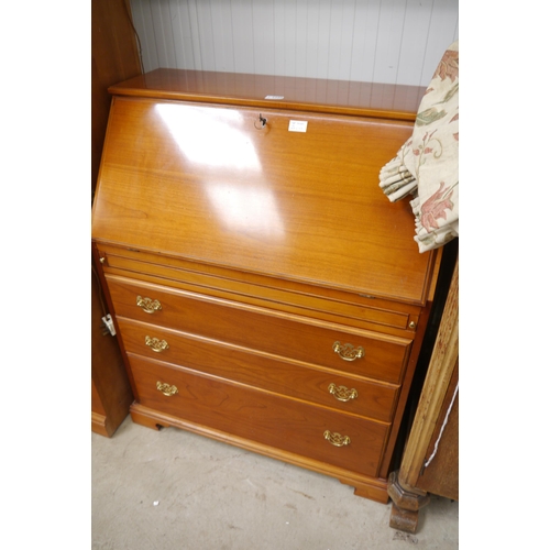 2390 - A modern cherry wood full height corner cabinet and modern cherry wood bureau