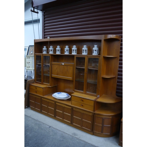 2406 - A Nathan teak square wall unit with corner unit   (E) £10-20