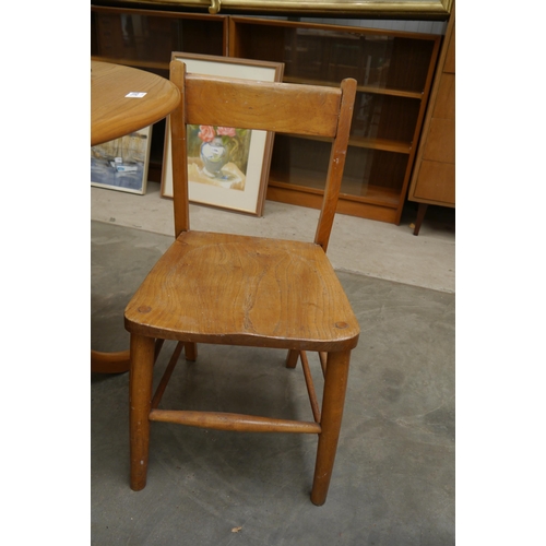 2431 - Three elm school chairs   (E) £10-20