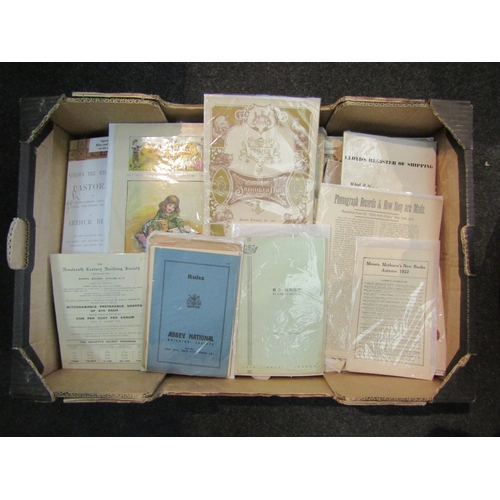 1469 - A box containing a good quantity of 19th and 20th Century ephemera