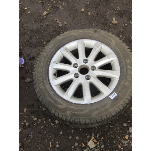 3401 - An alloy wheel with tyre