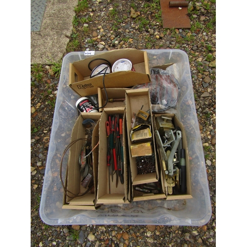 3424 - A box of mixed tools, etc