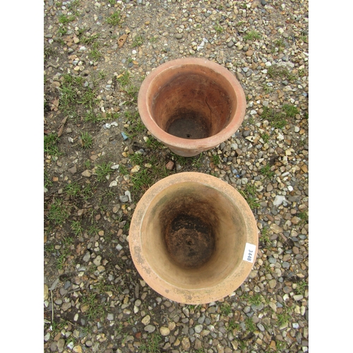 3448 - A pair of terracotta pots