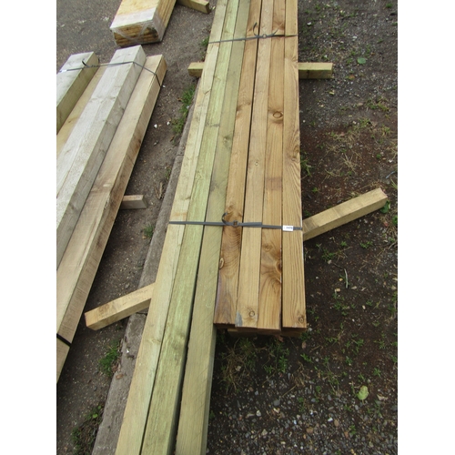 3470 - A mixed pack of square treated fence posts