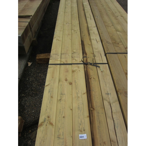 3480 - Pack of 12' treated timber