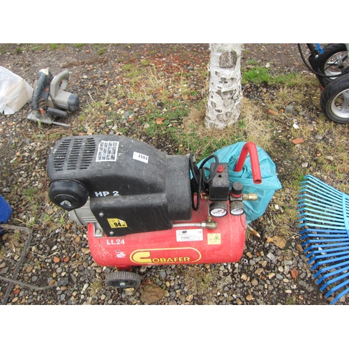 3503 - A Cobafer portable compressor with accessories.  DTI Failure: Please see information pages