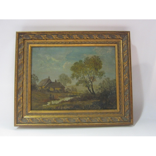 4265 - Two gilt framed landscape scenes, largest 21.5cm x 28.5cm