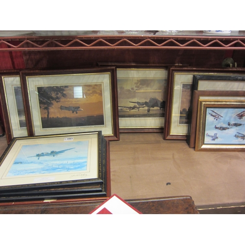 4461 - Eleven aviation prints, framed and glazed