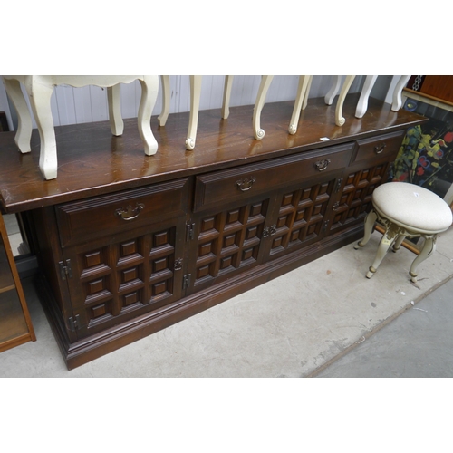 2388 - A large oak sideboard